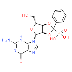 ChemSpider 2D Image | 2',3'-O-[Phenyl(phosphono)methylene]guanosine | C17H18N5O8P
