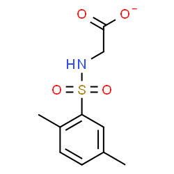 ChemSpider 2D Image | {[(2,5-Dimethylphenyl)sulfonyl]amino}acetate | C10H12NO4S