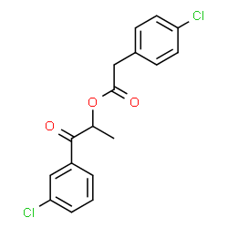 ChemSpider 2D Image | 1-(3-Chlorophenyl)-1-oxo-2-propanyl (4-chlorophenyl)acetate | C17H14Cl2O3