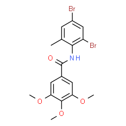 ChemSpider 2D Image | N-(2,4-Dibromo-6-methylphenyl)-3,4,5-trimethoxybenzamide | C17H17Br2NO4