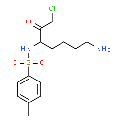 ChemSpider 2D Image | p-Toluenesulfonamide, N-(5-amino-1-(chloroacetyl)pentyl)-, L- | C14H21ClN2O3S