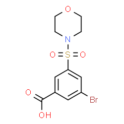 ChemSpider 2D Image | 3-Bromo-5-(4-morpholinylsulfonyl)benzoic acid | C11H12BrNO5S