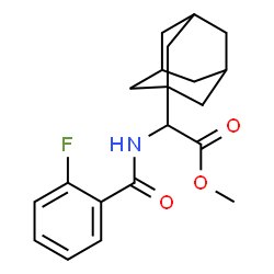 ChemSpider 2D Image | Methyl adamantan-1-yl[(2-fluorobenzoyl)amino]acetate | C20H24FNO3