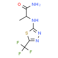 ChemSpider 2D Image | N~2~-[5-(Trifluoromethyl)-1,3,4-thiadiazol-2-yl]alaninamide | C6H7F3N4OS