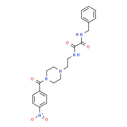ChemSpider 2D Image | N-Benzyl-N'-{2-[4-(4-nitrobenzoyl)-1-piperazinyl]ethyl}ethanediamide | C22H25N5O5