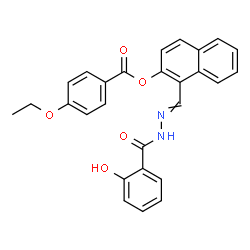 ChemSpider 2D Image | 1-{[(2-Hydroxybenzoyl)hydrazono]methyl}-2-naphthyl 4-ethoxybenzoate | C27H22N2O5