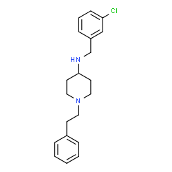 ChemSpider 2D Image | N-(3-Chlorobenzyl)-1-(2-phenylethyl)-4-piperidinamine | C20H25ClN2