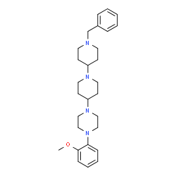 ChemSpider 2D Image | 1'-Benzyl-4-[4-(2-methoxyphenyl)-1-piperazinyl]-1,4'-bipiperidine | C28H40N4O