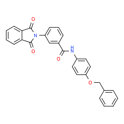 ChemSpider 2D Image | N-[4-(Benzyloxy)phenyl]-3-(1,3-dioxo-1,3-dihydro-2H-isoindol-2-yl)benzamide | C28H20N2O4