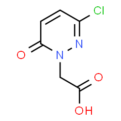 ChemSpider 2D Image | (3-Chloro-6-oxo-1(6H)-pyridazinyl)acetic acid | C6H5ClN2O3