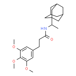 ChemSpider 2D Image | N-[1-(Adamantan-1-yl)ethyl]-3-(3,4,5-trimethoxyphenyl)propanamide | C24H35NO4