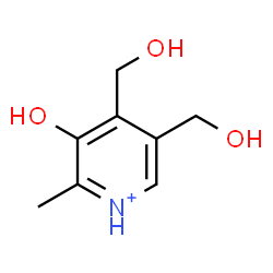 ChemSpider 2D Image | 3-Hydroxy-4,5-bis(hydroxymethyl)-2-methylpyridinium | C8H12NO3