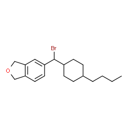 ChemSpider 2D Image | 5-[Bromo(4-butylcyclohexyl)methyl]-1,3-dihydro-2-benzofuran | C19H27BrO