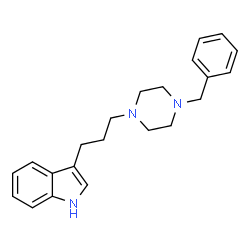 ChemSpider 2D Image | 3-[3-(4-Benzyl-1-piperazinyl)propyl]-1H-indole | C22H27N3