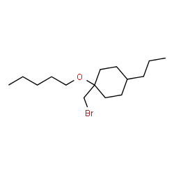 ChemSpider 2D Image | 1-(Bromomethyl)-1-(pentyloxy)-4-propylcyclohexane | C15H29BrO