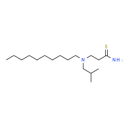 ChemSpider 2D Image | 3-[Decyl(isobutyl)amino]propanethioamide | C17H36N2S