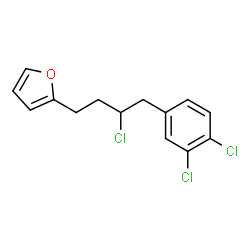 ChemSpider 2D Image | 2-[3-Chloro-4-(3,4-dichlorophenyl)butyl]furan | C14H13Cl3O