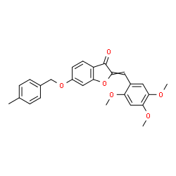 ChemSpider 2D Image | 6-[(4-Methylbenzyl)oxy]-2-(2,4,5-trimethoxybenzylidene)-1-benzofuran-3(2H)-one | C26H24O6