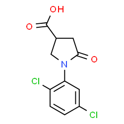 ChemSpider 2D Image | 1-(2,5-Dichlorophenyl)-5-oxo-3-pyrrolidinecarboxylic acid | C11H9Cl2NO3