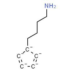 ChemSpider 2D Image | 5-(4-Aminobutyl)-1,3-cyclopentadiene-1,2,3,4,5-pentaide | C9H10N