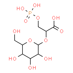 ChemSpider 2D Image | 2-(Hexopyranosyloxy)-3-(phosphonooxy)propanoic acid | C9H17O12P