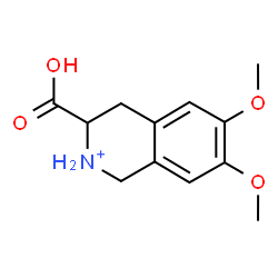 ChemSpider 2D Image | 3-Carboxy-6,7-dimethoxy-1,2,3,4-tetrahydroisoquinolinium | C12H16NO4