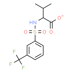 ChemSpider 2D Image | 3-Methyl-2-({[3-(trifluoromethyl)phenyl]sulfonyl}amino)butanoate | C12H13F3NO4S