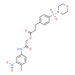 ChemSpider 2D Image | 2-[(4-Methyl-3-nitrophenyl)amino]-2-oxoethyl 3-[4-(4-morpholinylsulfonyl)phenyl]propanoate | C22H25N3O8S