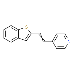 ChemSpider 2D Image | 4-[2-(1-Benzothiophen-2-yl)vinyl]pyridine | C15H11NS
