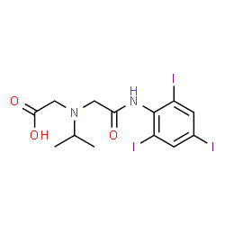 ChemSpider 2D Image | (Isopropyl{2-oxo-2-[(2,4,6-triiodophenyl)amino]ethyl}amino)acetic acid | C13H15I3N2O3