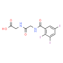 ChemSpider 2D Image | N-(2,3,5-Triiodobenzoyl)glycylglycine | C11H9I3N2O4