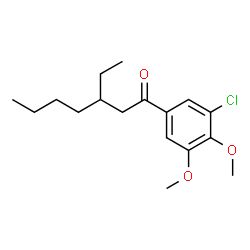 ChemSpider 2D Image | 1-(3-Chloro-4,5-dimethoxyphenyl)-3-ethyl-1-heptanone | C17H25ClO3