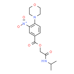 ChemSpider 2D Image | 2-(Isopropylamino)-2-oxoethyl 4-(4-morpholinyl)-3-nitrobenzoate | C16H21N3O6