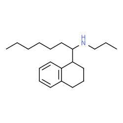 ChemSpider 2D Image | N-Propyl-1-(1,2,3,4-tetrahydro-1-naphthalenyl)-1-heptanamine | C20H33N