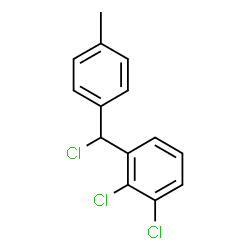 ChemSpider 2D Image | 1,2-Dichloro-3-[chloro(4-methylphenyl)methyl]benzene | C14H11Cl3