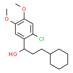 ChemSpider 2D Image | 1-(2-Chloro-4,5-dimethoxyphenyl)-3-cyclohexyl-1-propanol | C17H25ClO3