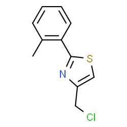 ChemSpider 2D Image | 4-(Chloromethyl)-2-(o-tolyl)thiazole | C11H10ClNS