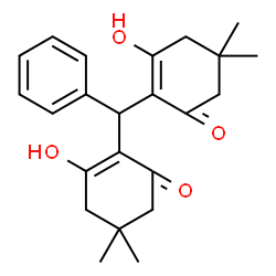 ChemSpider 2D Image | 2,2'-(Phenylmethylene)bis(3-hydroxy-5,5-dimethyl-2-cyclohexen-1-one) | C23H28O4