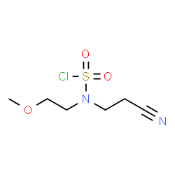 ChemSpider 2D Image | (2-Cyanoethyl)(2-methoxyethyl)sulfamyl chloride | C6H11ClN2O3S