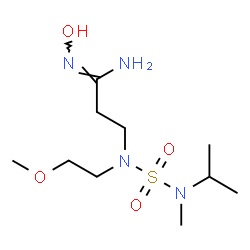 ChemSpider 2D Image | (1Z)-N'-Hydroxy-3-{[isopropyl(methyl)sulfamoyl](2-methoxyethyl)amino}propanimidamide | C10H24N4O4S