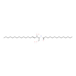 ChemSpider 2D Image | N-(1,3-Dihydroxy-4-octadecen-2-yl)tetradecanamide | C32H63NO3
