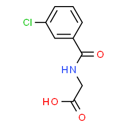ChemSpider 2D Image | N-(3-Chlorobenzoyl)glycine | C9H8ClNO3