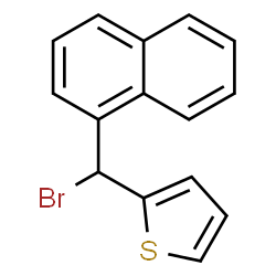 ChemSpider 2D Image | 2-[Bromo(1-naphthyl)methyl]thiophene | C15H11BrS