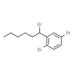 ChemSpider 2D Image | 1,4-Dibromo-2-(1-bromohexyl)benzene | C12H15Br3