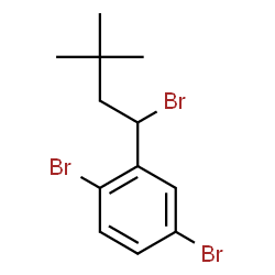 ChemSpider 2D Image | 1,4-Dibromo-2-(1-bromo-3,3-dimethylbutyl)benzene | C12H15Br3