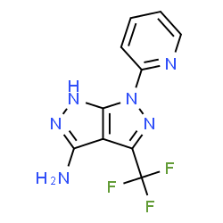 ChemSpider 2D Image | 6-(2-Pyridinyl)-4-(trifluoromethyl)-1,6-dihydropyrazolo[3,4-c]pyrazol-3-amine | C10H7F3N6