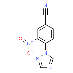 ChemSpider 2D Image | 3-Nitro-4-(1H-1,2,4-triazol-1-yl)benzonitrile | C9H5N5O2