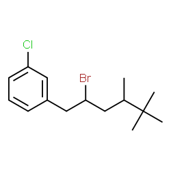 ChemSpider 2D Image | 1-(2-Bromo-4,5,5-trimethylhexyl)-3-chlorobenzene | C15H22BrCl