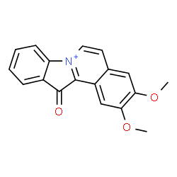 ChemSpider 2D Image | 2,3-Dimethoxy-12-oxo-12H-indolo[2,1-a]isoquinolinium | C18H14NO3