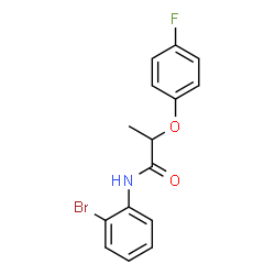 ChemSpider 2D Image | N-(2-Bromophenyl)-2-(4-fluorophenoxy)propanamide | C15H13BrFNO2